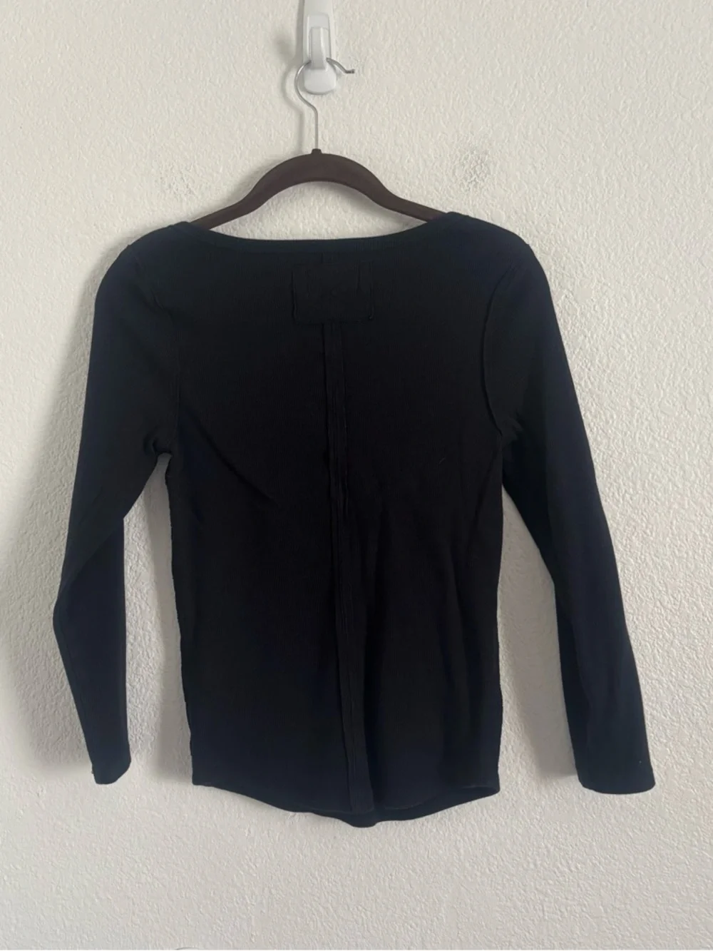 We the Free People Women's Size Small Black Long Sleeve Top